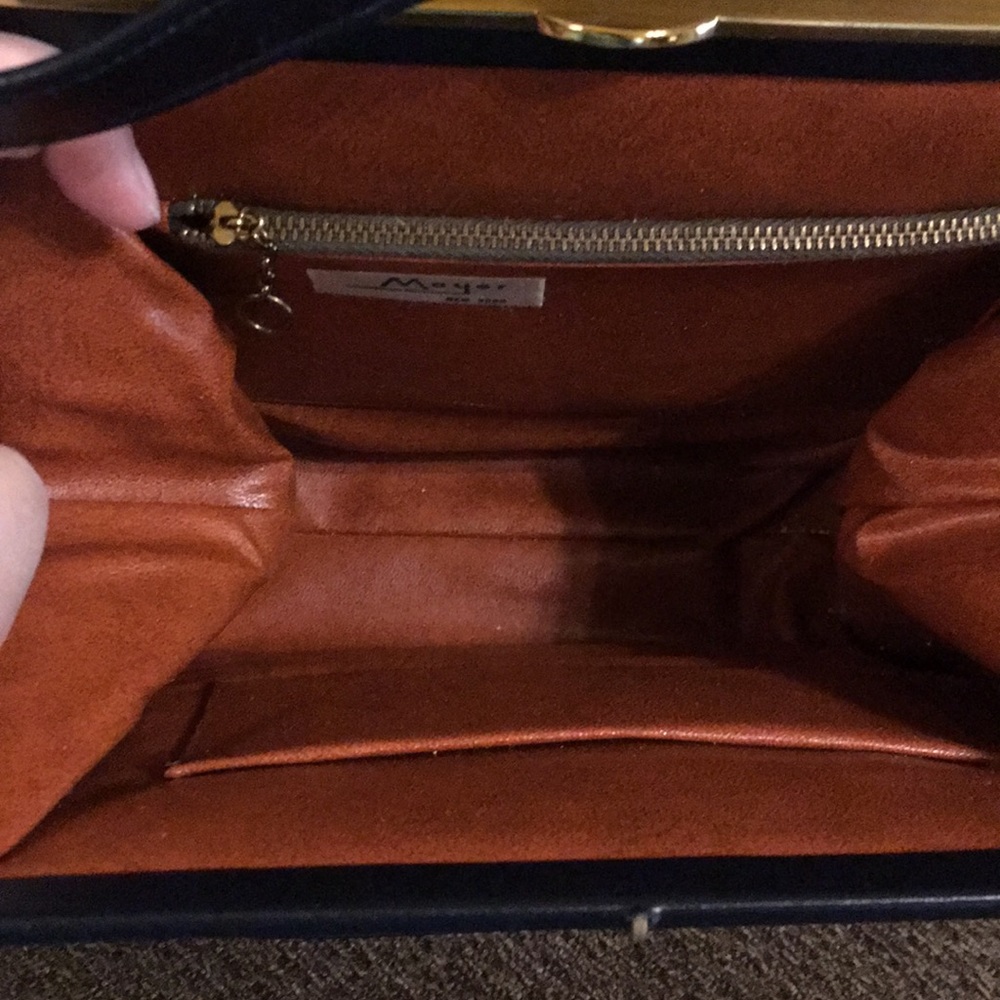 Vintage NY Mayer bag black classy brass - Picture 4 of 6